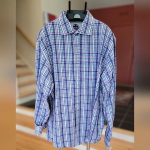 Robert Graham men's shirt blue check